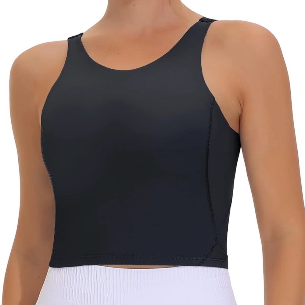 Kyodan Black Crop Tank Bra Top